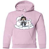 Sweatshirts Light Pink / YS Cute Jon Snow and  Ghost Youth Hoodie
