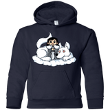 Sweatshirts Navy / YS Cute Jon Snow and  Ghost Youth Hoodie