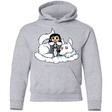 Sweatshirts Sport Grey / YS Cute Jon Snow and  Ghost Youth Hoodie