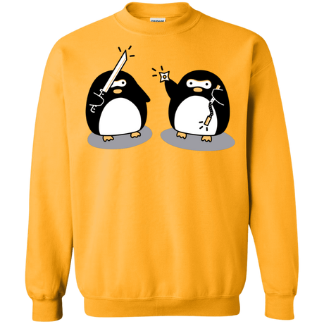 Sweatshirts Gold / S Cute Ninja Penguins Crewneck Sweatshirt