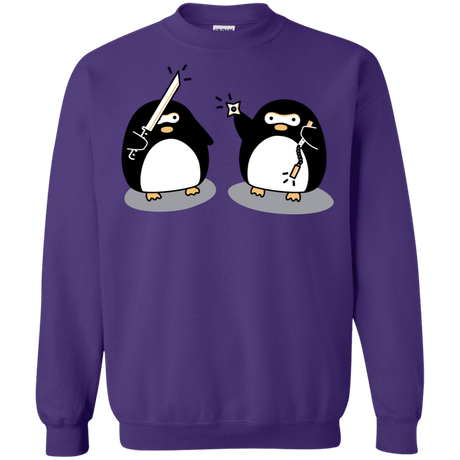 Sweatshirts Purple / S Cute Ninja Penguins Crewneck Sweatshirt