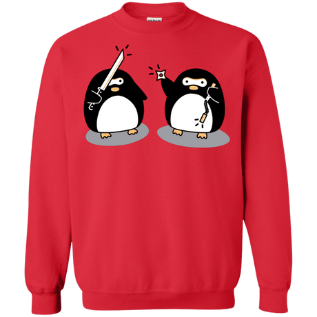 Sweatshirts Red / S Cute Ninja Penguins Crewneck Sweatshirt