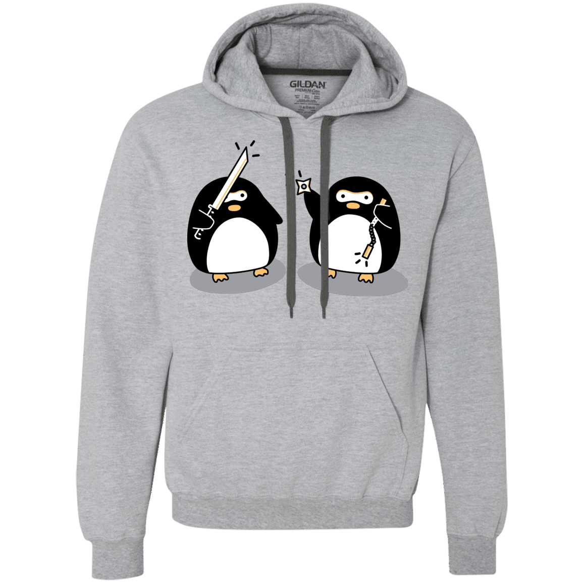 Sweatshirts Sport Grey / S Cute Ninja Penguins Premium Fleece Hoodie