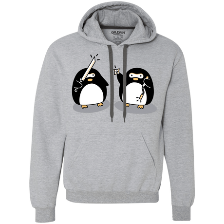 Sweatshirts Sport Grey / S Cute Ninja Penguins Premium Fleece Hoodie