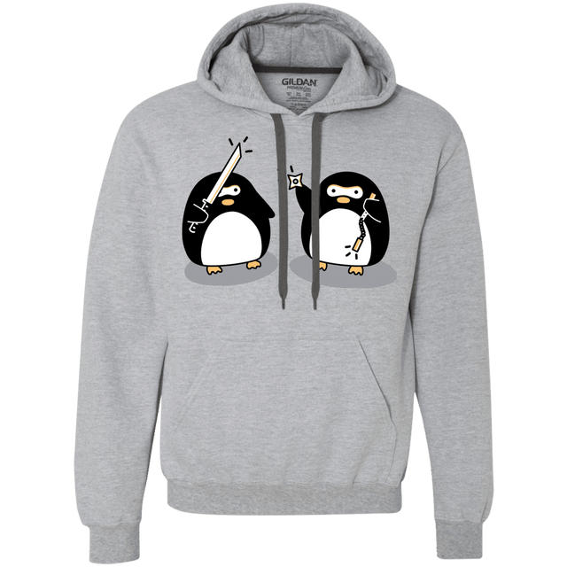 Sweatshirts Sport Grey / S Cute Ninja Penguins Premium Fleece Hoodie