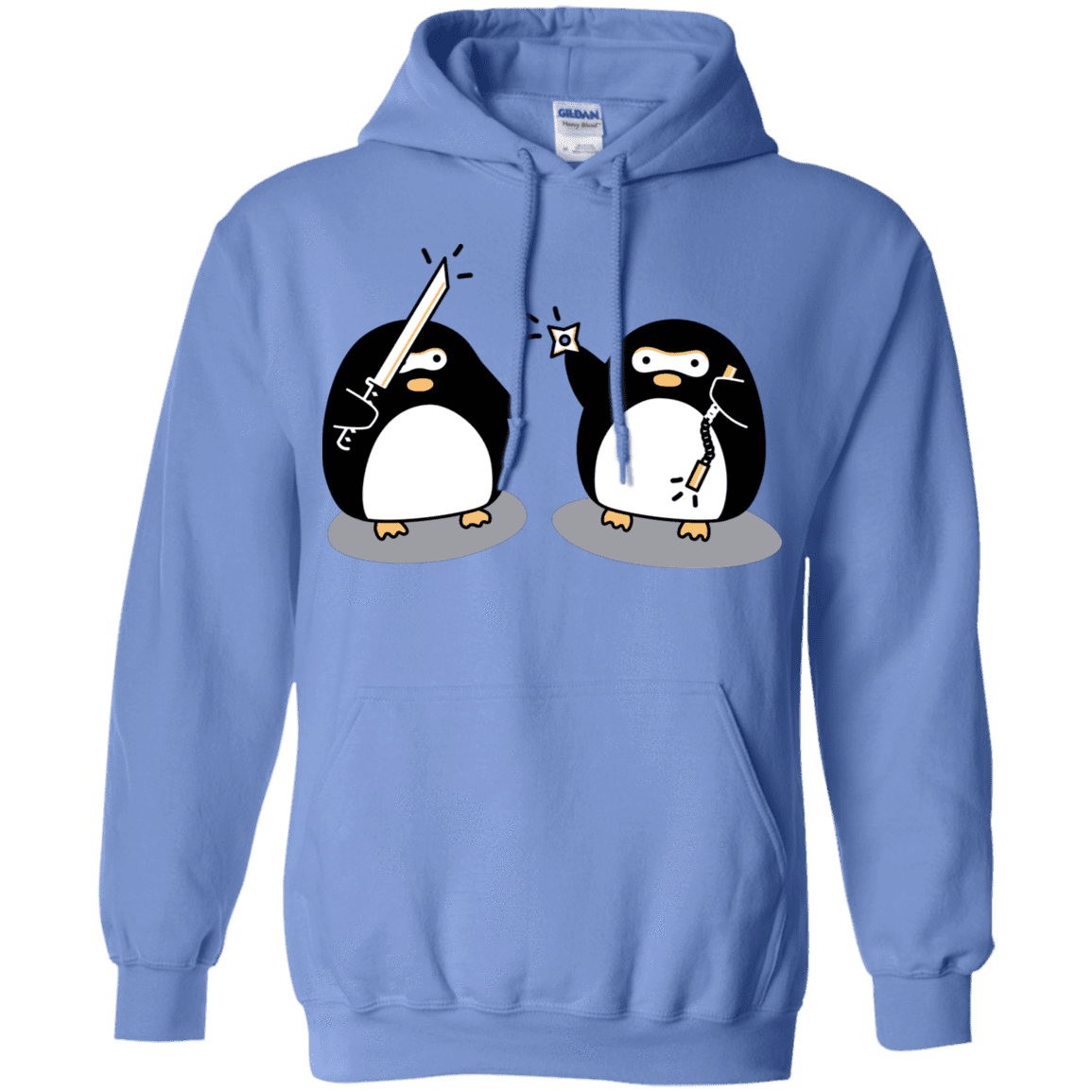 Sweatshirts Carolina Blue / S Cute Ninja Penguins Pullover Hoodie