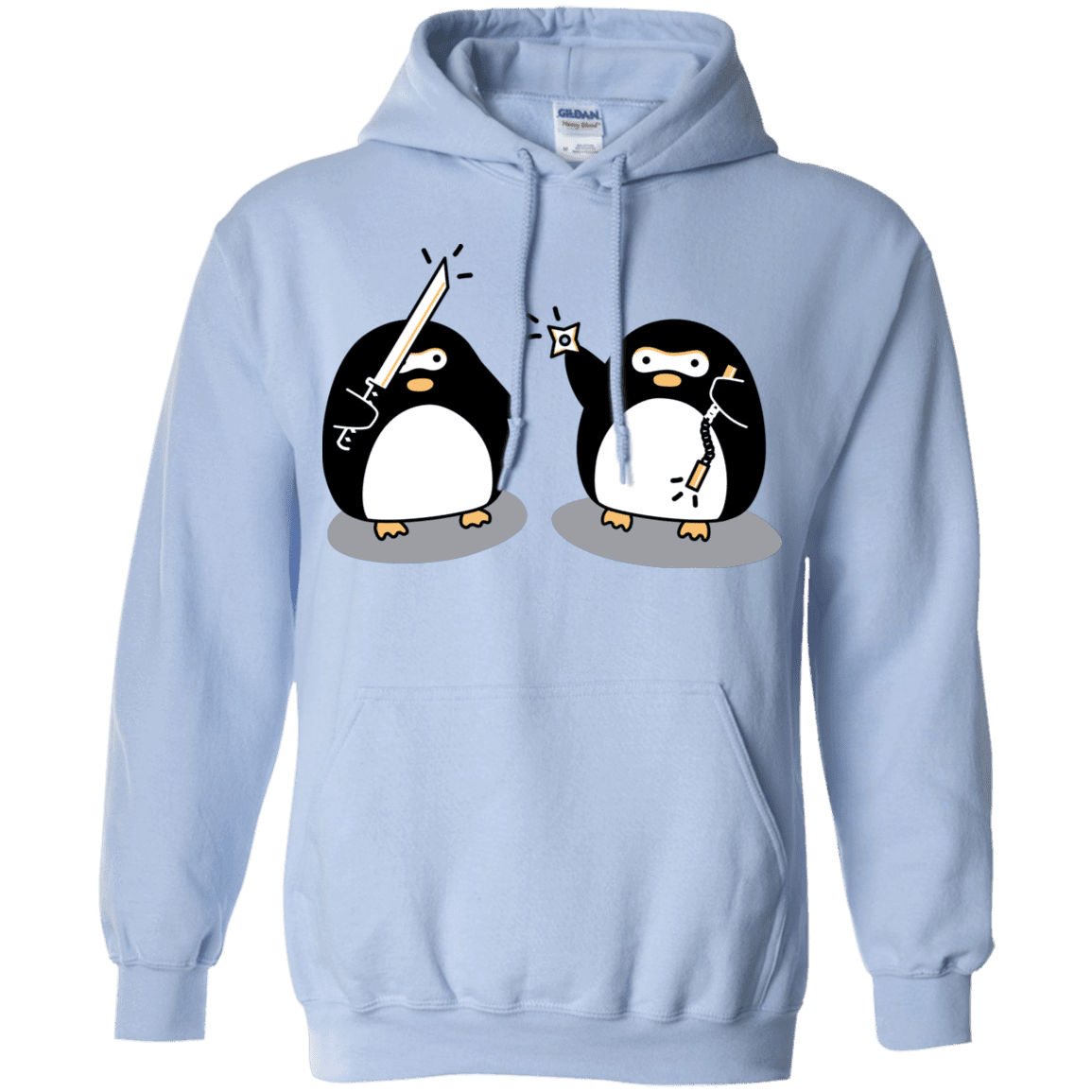 Sweatshirts Light Blue / S Cute Ninja Penguins Pullover Hoodie