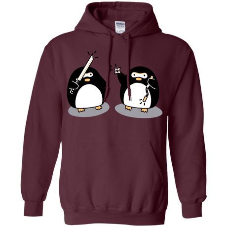 Sweatshirts Maroon / S Cute Ninja Penguins Pullover Hoodie