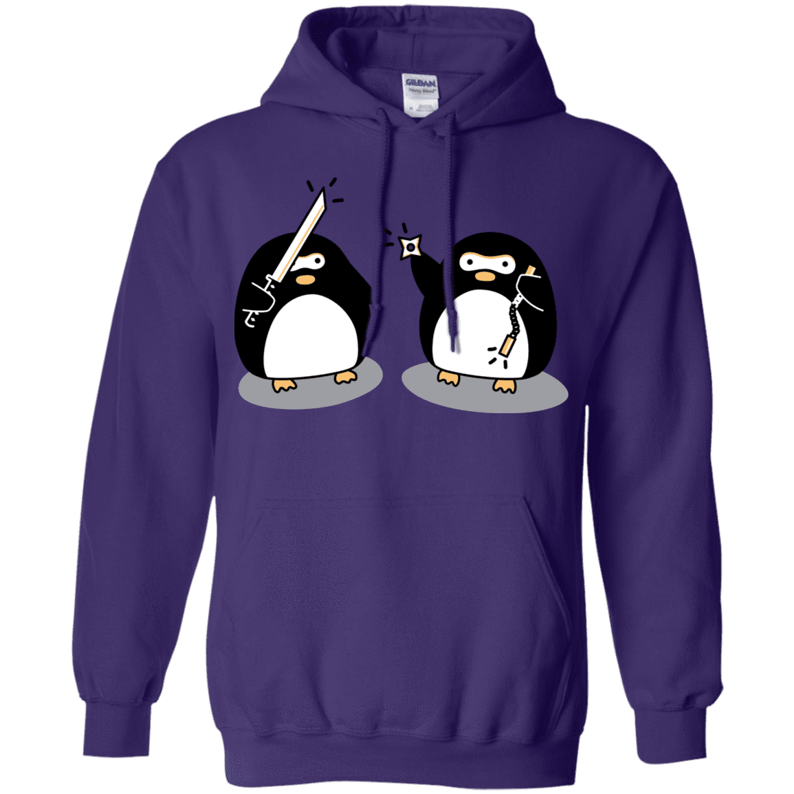 Sweatshirts Purple / S Cute Ninja Penguins Pullover Hoodie