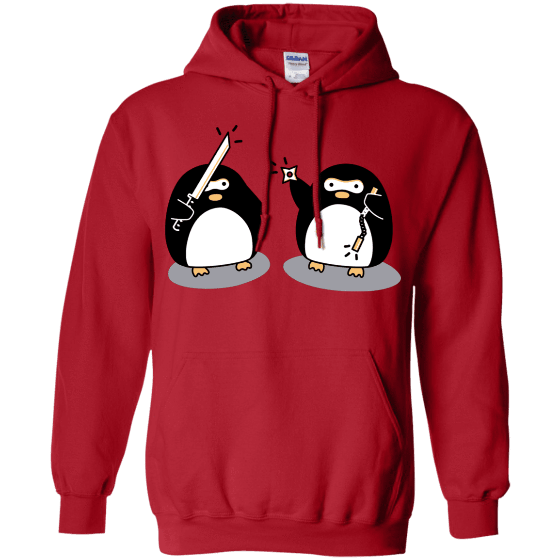 Sweatshirts Red / S Cute Ninja Penguins Pullover Hoodie