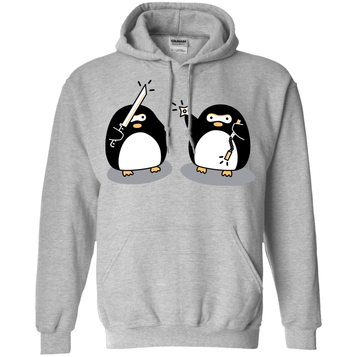 Sweatshirts Sport Grey / S Cute Ninja Penguins Pullover Hoodie