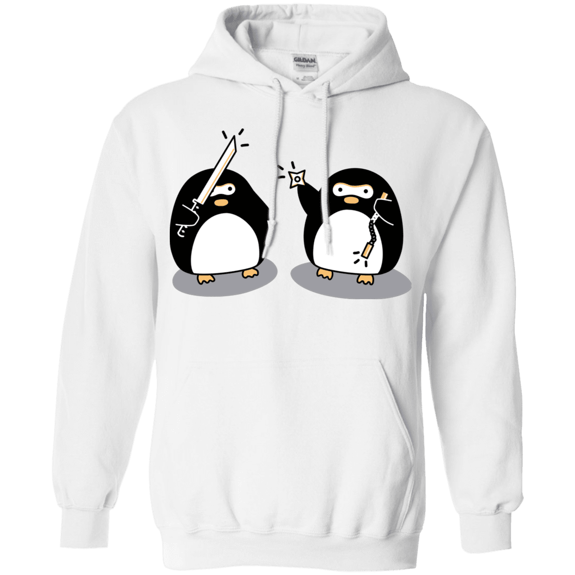 Sweatshirts White / S Cute Ninja Penguins Pullover Hoodie