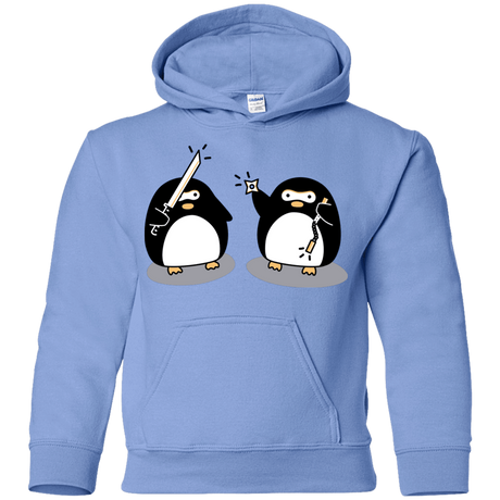 Sweatshirts Carolina Blue / YS Cute Ninja Penguins Youth Hoodie