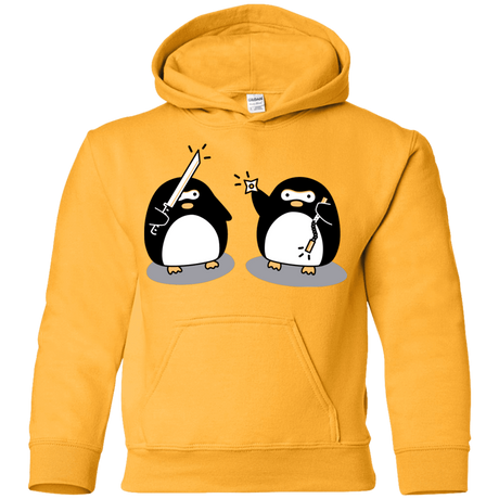 Sweatshirts Gold / YS Cute Ninja Penguins Youth Hoodie