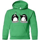 Sweatshirts Irish Green / YS Cute Ninja Penguins Youth Hoodie