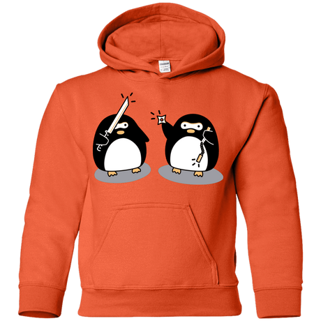 Sweatshirts Orange / YS Cute Ninja Penguins Youth Hoodie