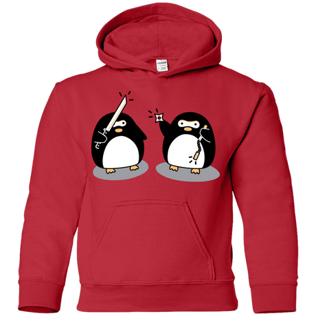 Sweatshirts Red / YS Cute Ninja Penguins Youth Hoodie