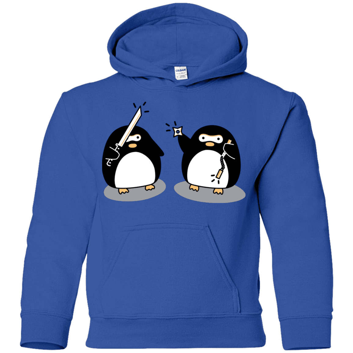 Sweatshirts Royal / YS Cute Ninja Penguins Youth Hoodie