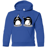 Sweatshirts Royal / YS Cute Ninja Penguins Youth Hoodie