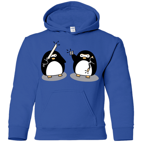 Sweatshirts Royal / YS Cute Ninja Penguins Youth Hoodie