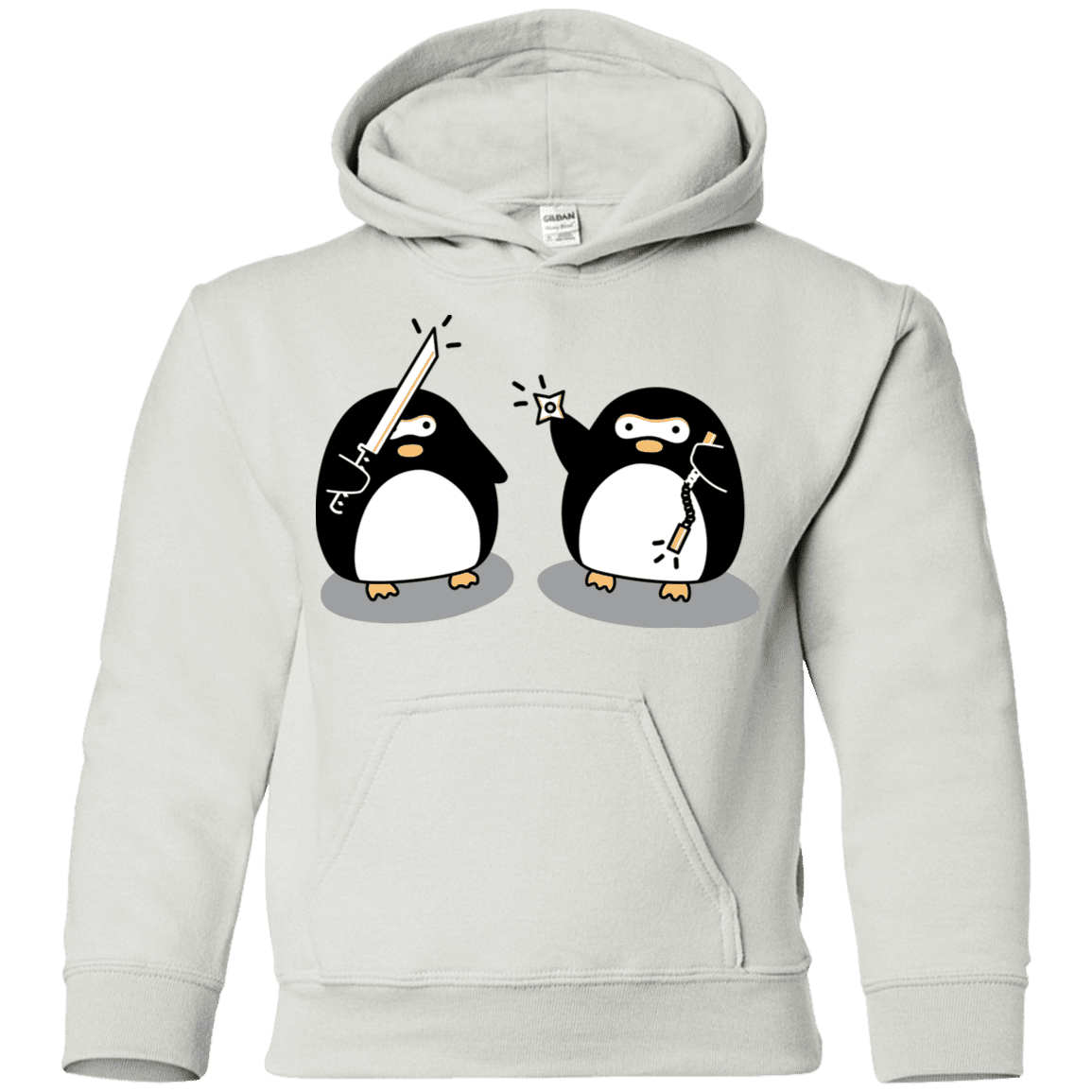 Sweatshirts White / YS Cute Ninja Penguins Youth Hoodie