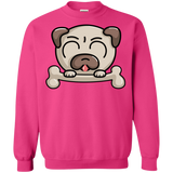 Sweatshirts Heliconia / S Cute Pug and Bone Crewneck Sweatshirt