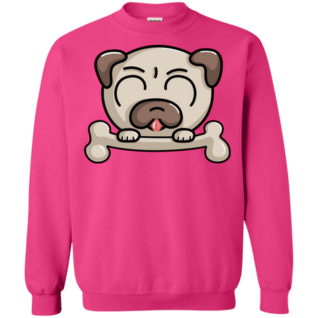 Sweatshirts Heliconia / S Cute Pug and Bone Crewneck Sweatshirt