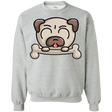 Sweatshirts Sport Grey / S Cute Pug and Bone Crewneck Sweatshirt