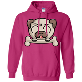 Sweatshirts Heliconia / S Cute Pug and Bone Pullover Hoodie