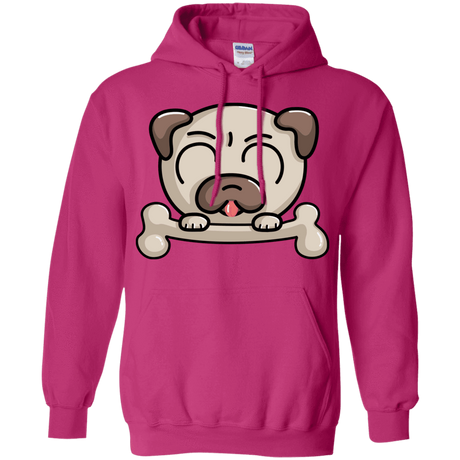 Sweatshirts Heliconia / S Cute Pug and Bone Pullover Hoodie