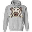 Sweatshirts Sport Grey / S Cute Pug and Bone Pullover Hoodie