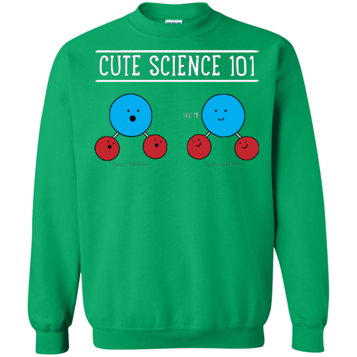 Sweatshirts Irish Green / Small Cute Science - Hydrophobic & Hydrophillic Crewneck Sweatshirt
