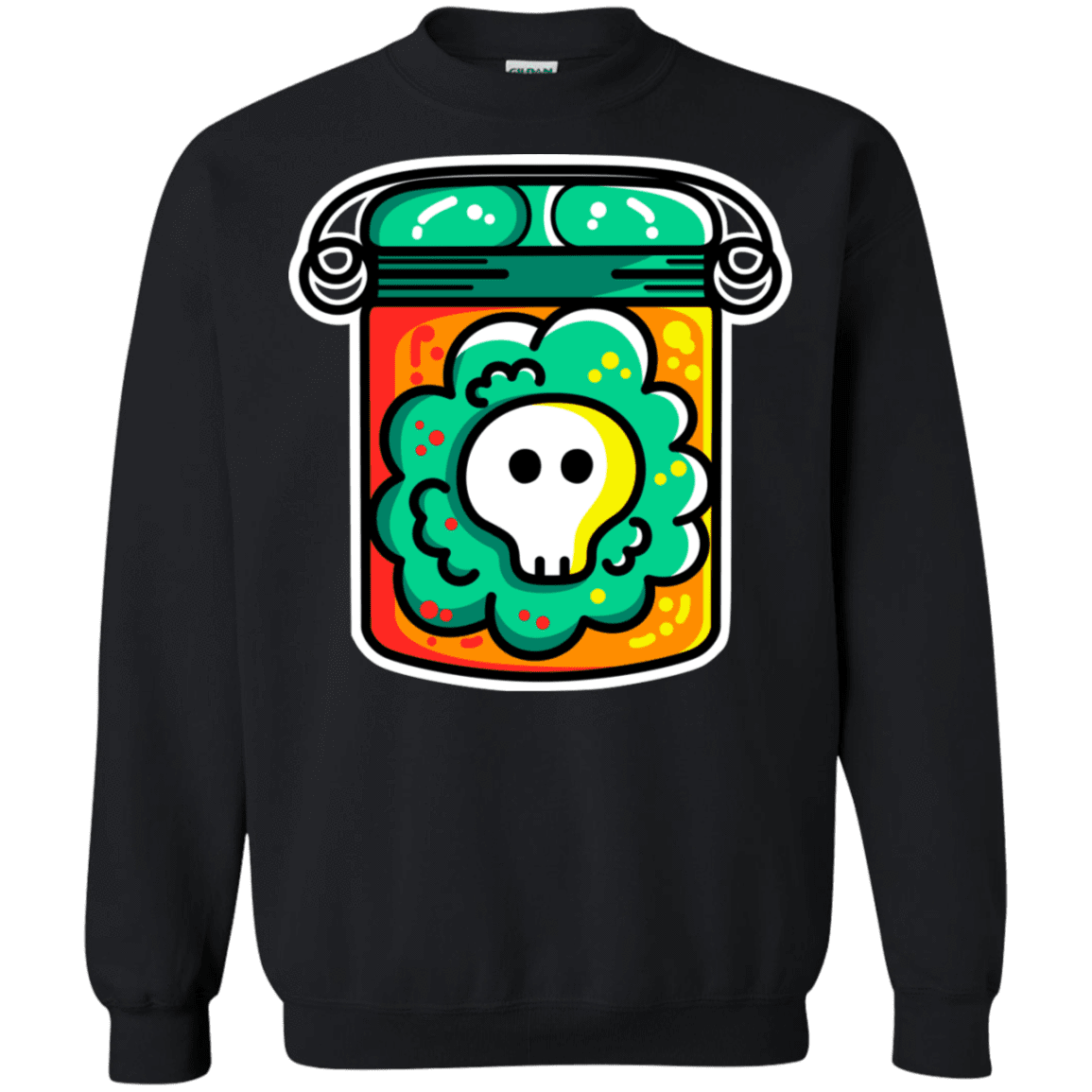 Sweatshirts Black / S Cute Skull In A Jar Crewneck Sweatshirt