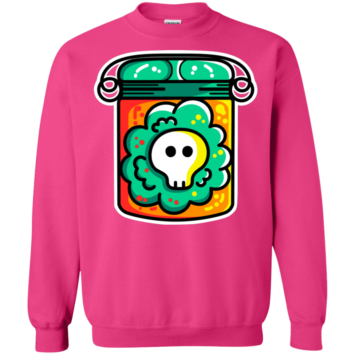 Sweatshirts Heliconia / S Cute Skull In A Jar Crewneck Sweatshirt