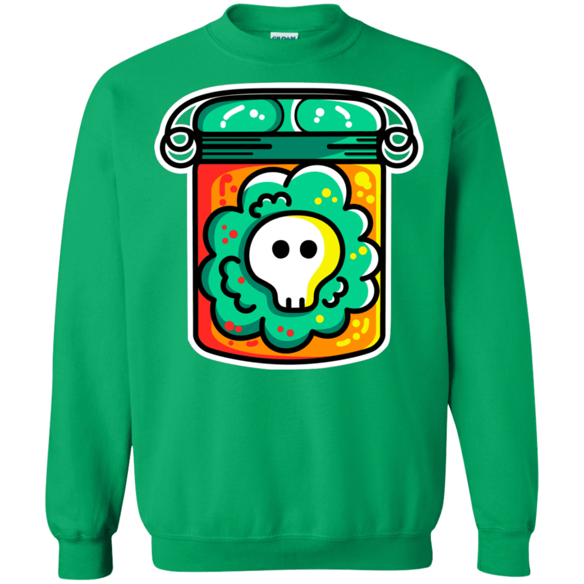 Sweatshirts Irish Green / S Cute Skull In A Jar Crewneck Sweatshirt