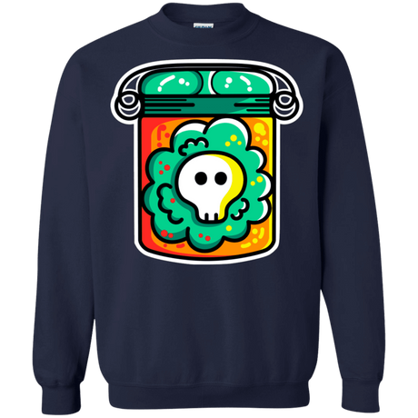 Sweatshirts Navy / S Cute Skull In A Jar Crewneck Sweatshirt