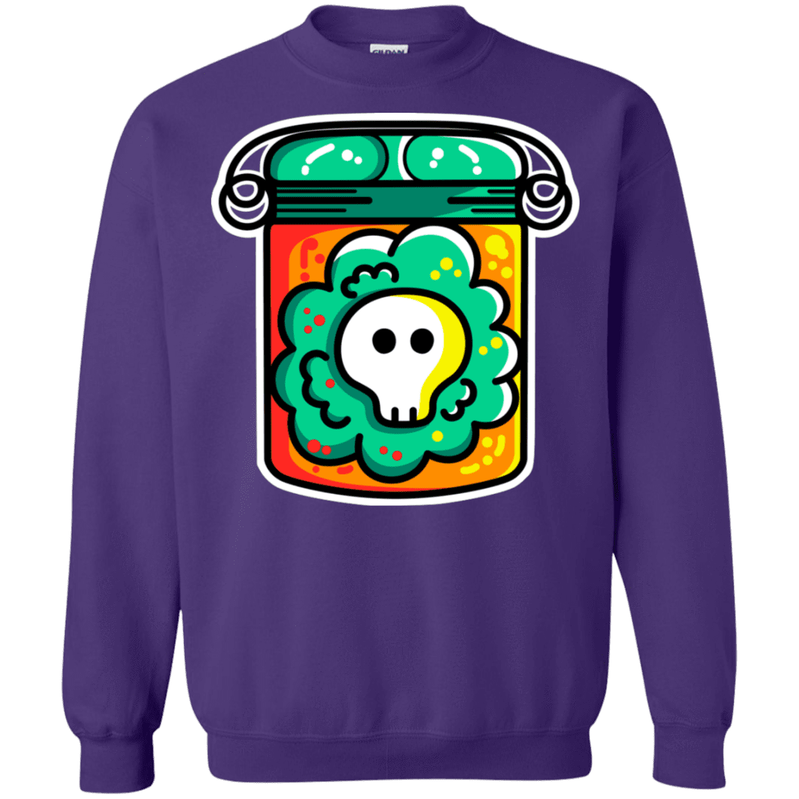 Sweatshirts Purple / S Cute Skull In A Jar Crewneck Sweatshirt