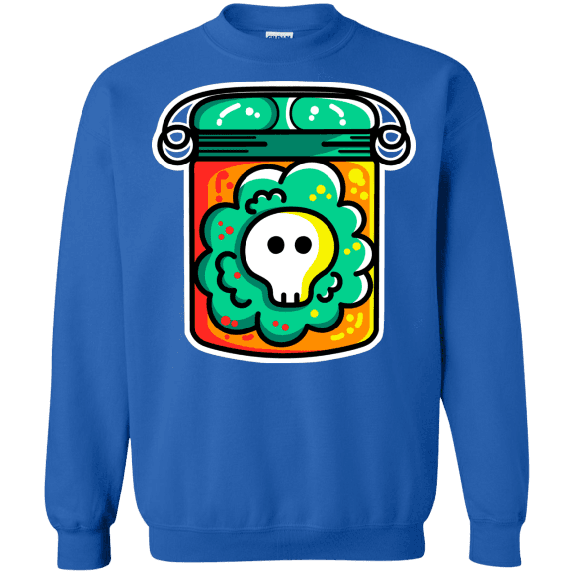 Sweatshirts Royal / S Cute Skull In A Jar Crewneck Sweatshirt