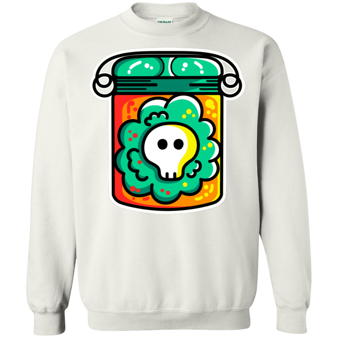 Sweatshirts White / S Cute Skull In A Jar Crewneck Sweatshirt