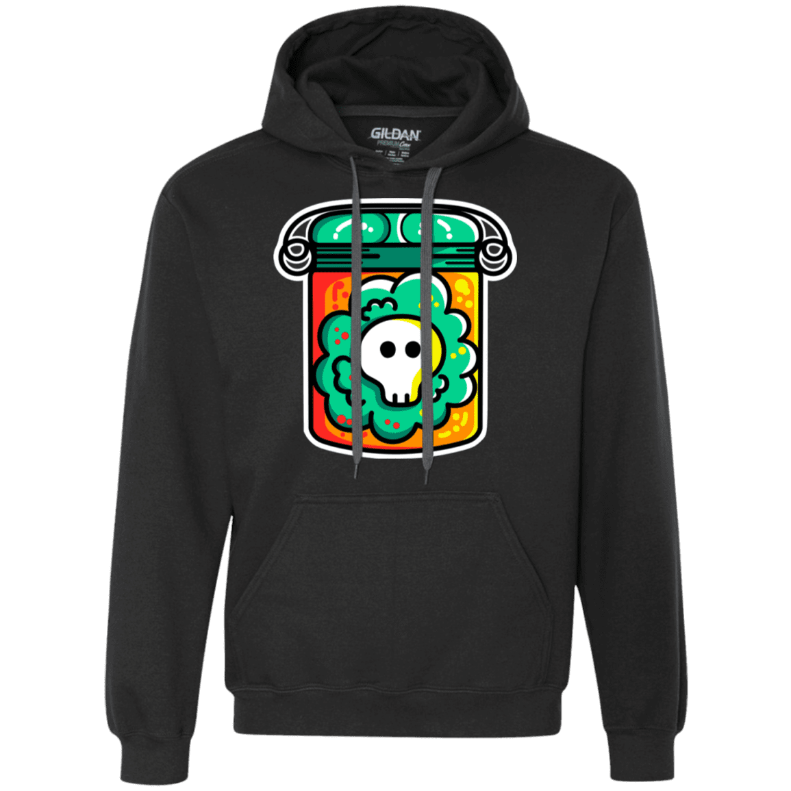 Sweatshirts Black / S Cute Skull In A Jar Premium Fleece Hoodie