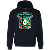 Sweatshirts Navy / S Cute Skull In A Jar Premium Fleece Hoodie