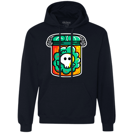 Sweatshirts Navy / S Cute Skull In A Jar Premium Fleece Hoodie