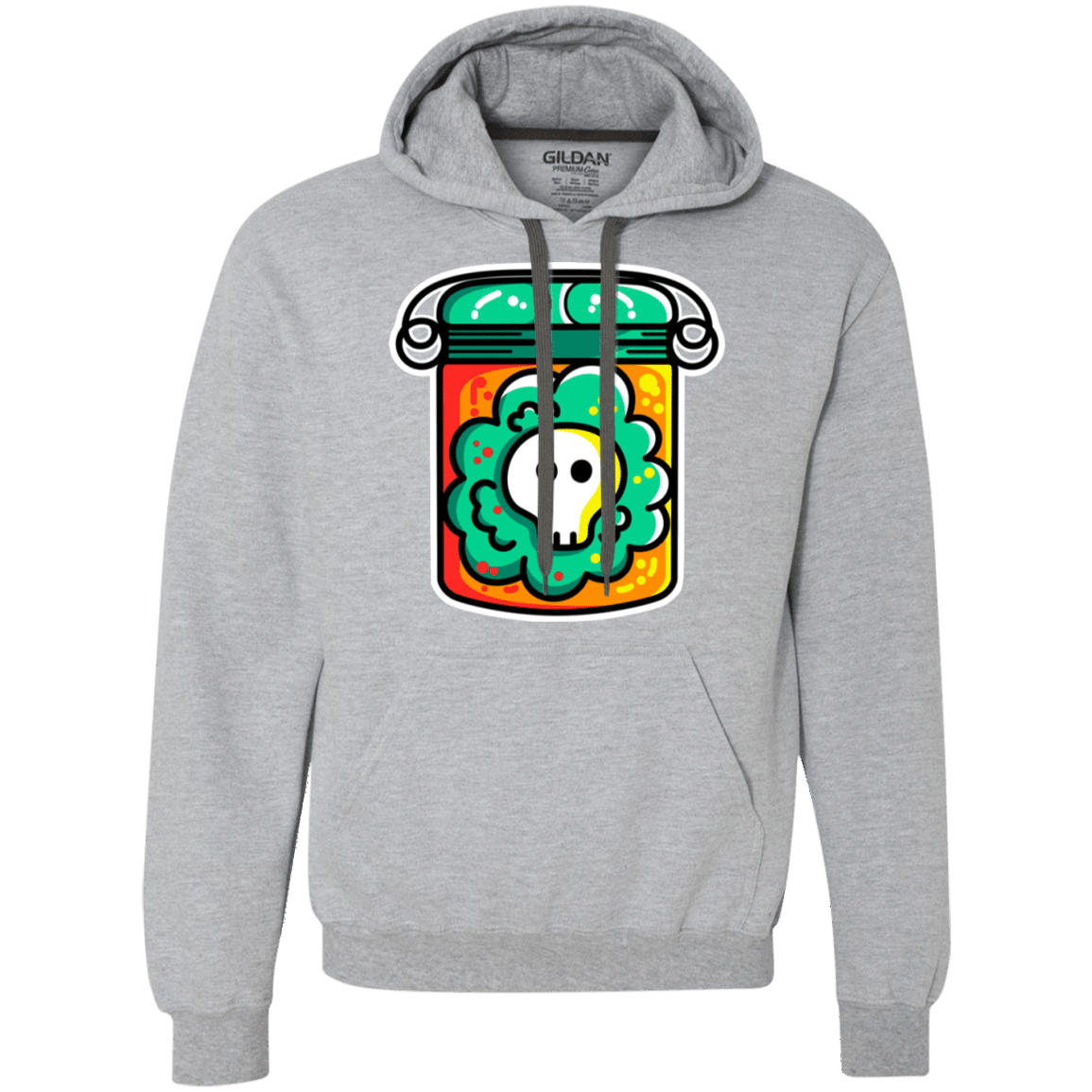 Sweatshirts Sport Grey / L Cute Skull In A Jar Premium Fleece Hoodie