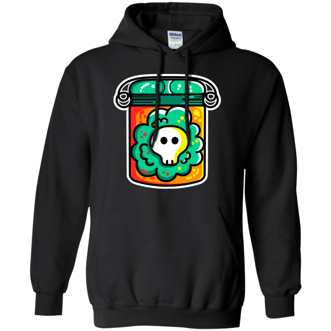 Sweatshirts Black / S Cute Skull In A Jar Pullover Hoodie