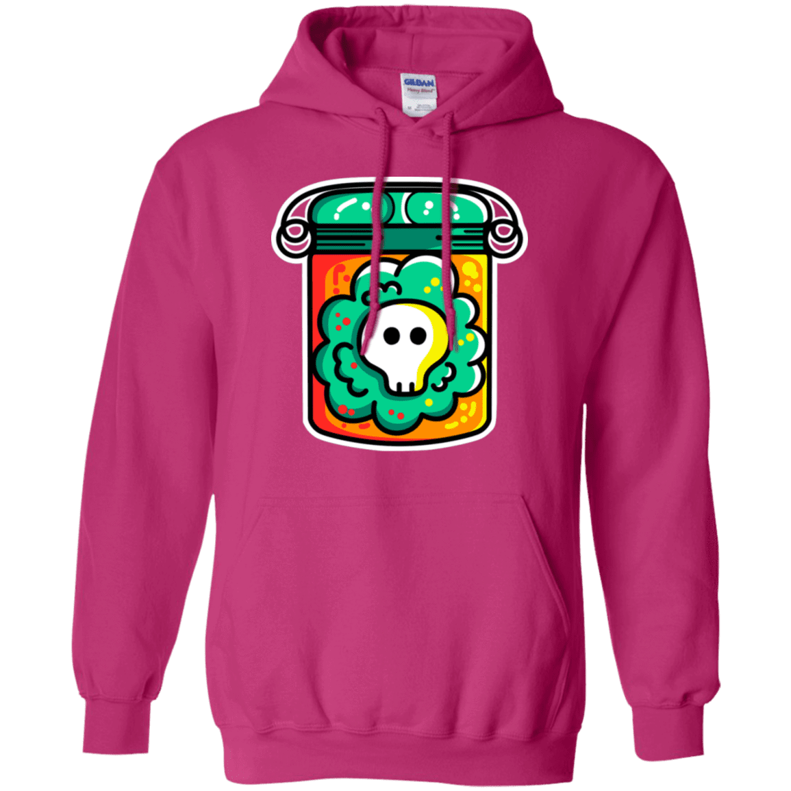 Sweatshirts Heliconia / S Cute Skull In A Jar Pullover Hoodie