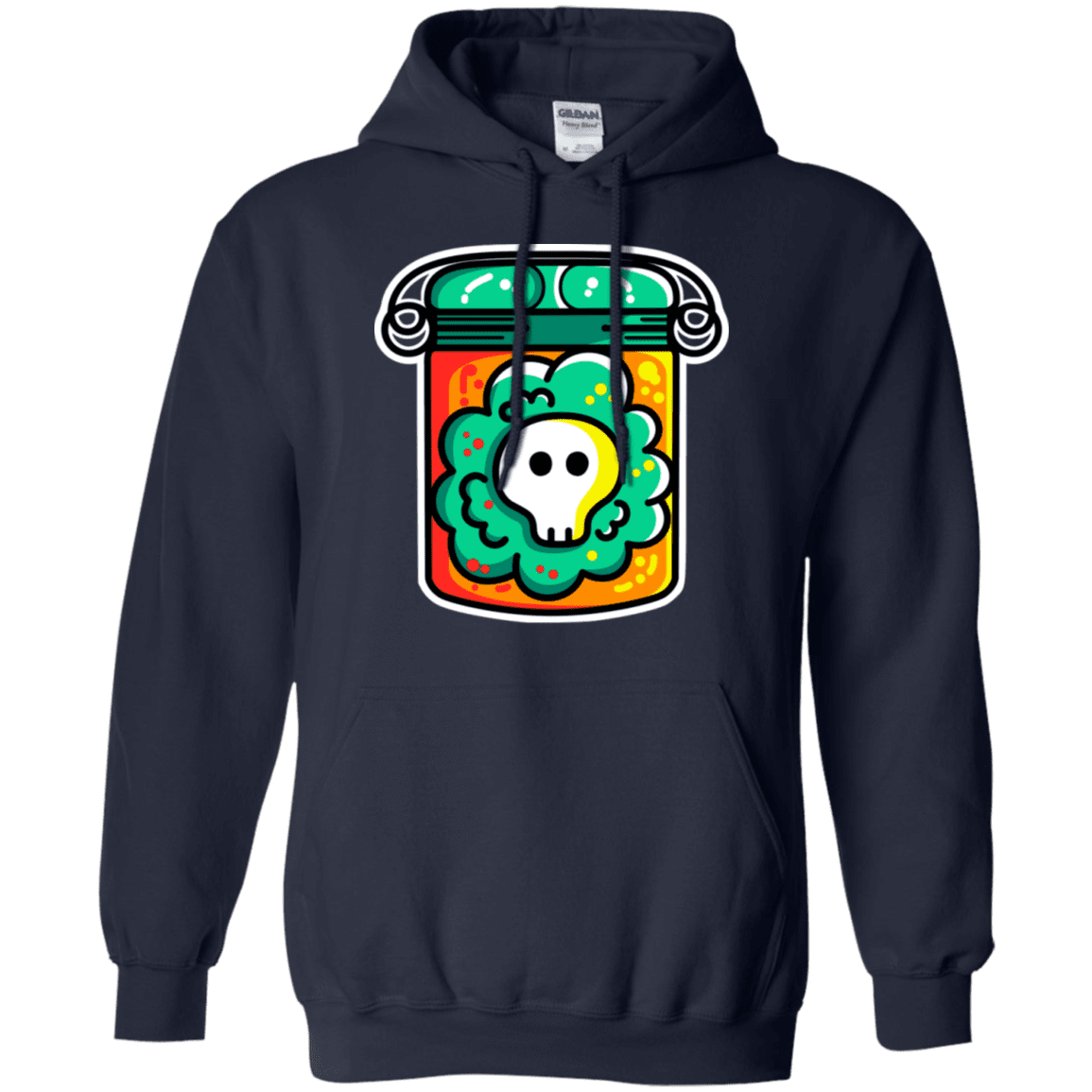 Sweatshirts Navy / S Cute Skull In A Jar Pullover Hoodie