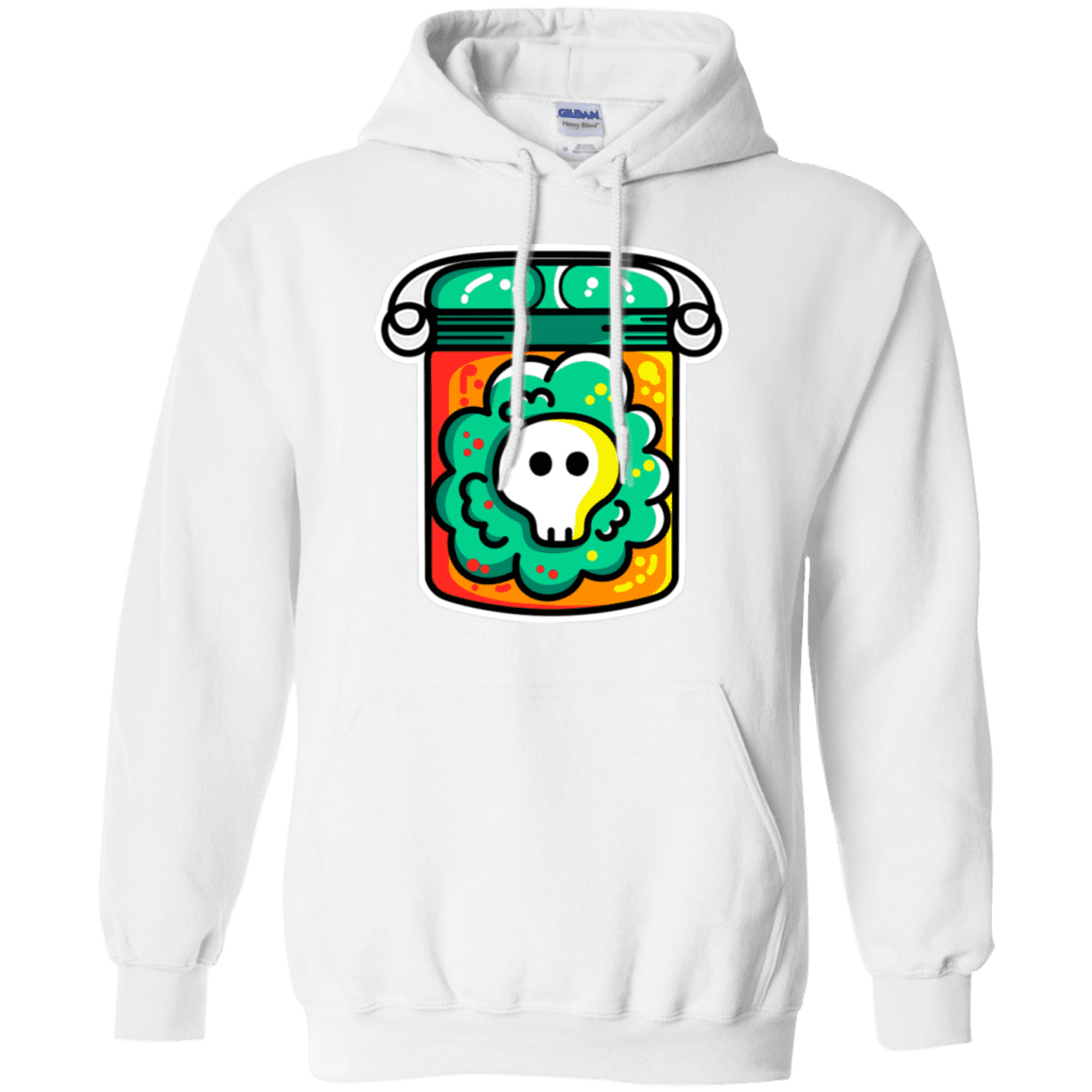 Sweatshirts White / S Cute Skull In A Jar Pullover Hoodie