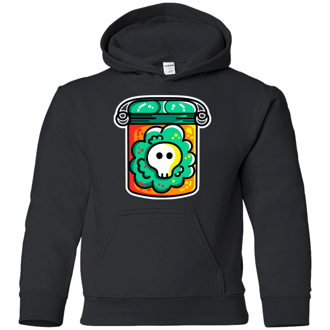Sweatshirts Black / YS Cute Skull In A Jar Youth Hoodie