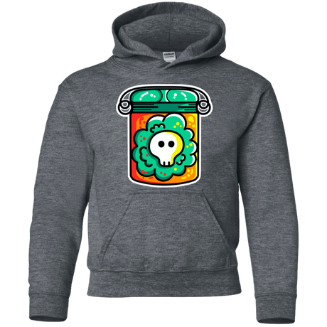 Sweatshirts Dark Heather / YS Cute Skull In A Jar Youth Hoodie