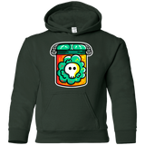 Sweatshirts Forest Green / YS Cute Skull In A Jar Youth Hoodie